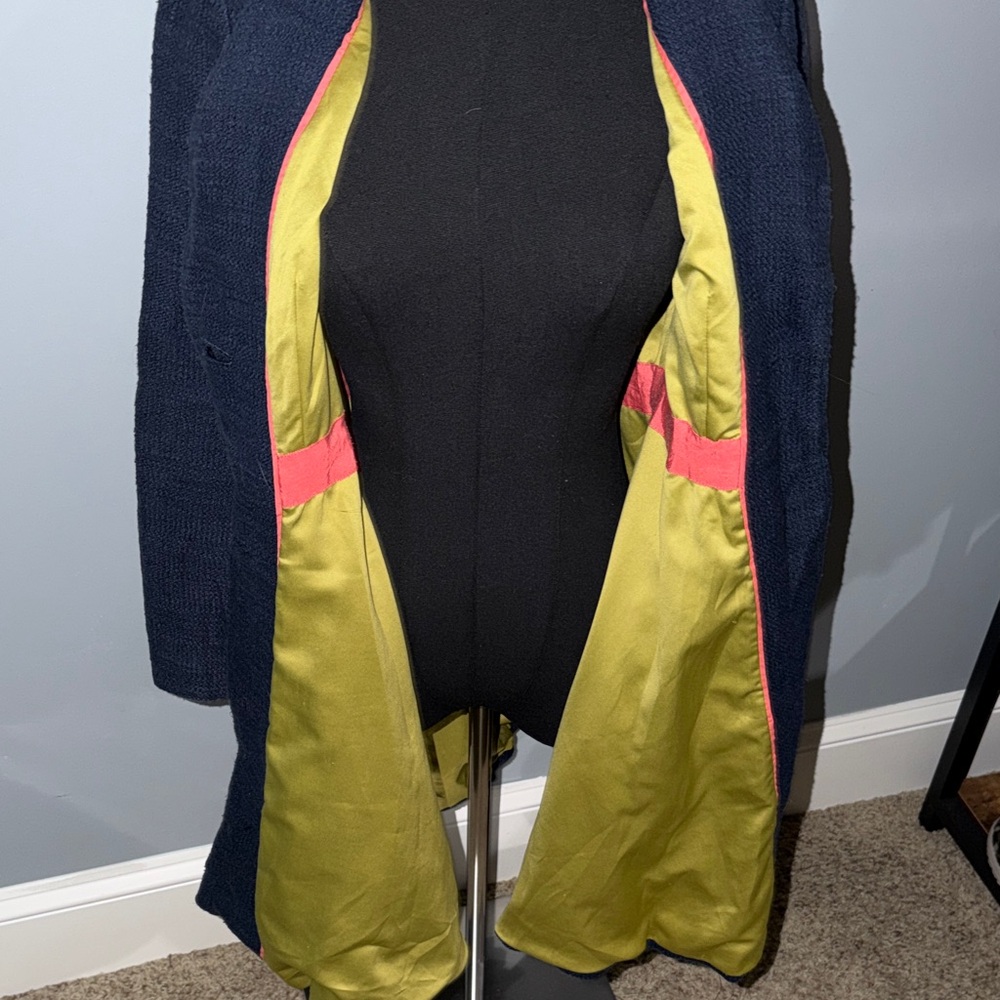 Boden Classic Navy Trench Coat - Picture 4 of 5